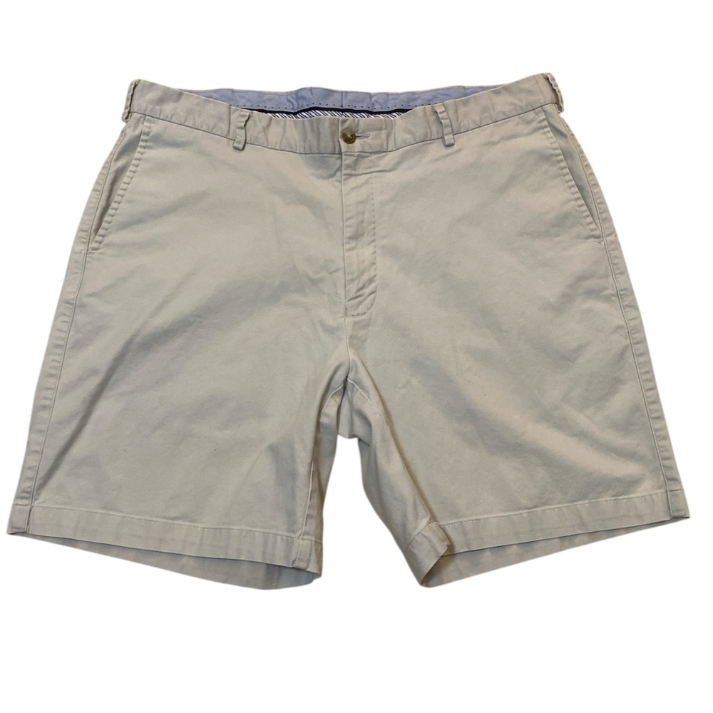Peter Millar Shorts Mens 38 Beige Tan Chino 7” Classic Fit Lightweight